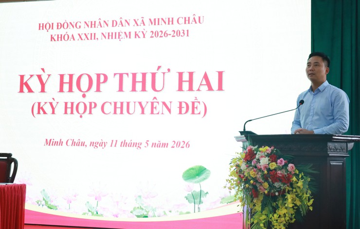 Hội đồng Nhân dân xã Minh Châu, khóa XXII tổ chức kỳ họp thứ II- Kỳ họp chuyên đề- Ảnh 7.