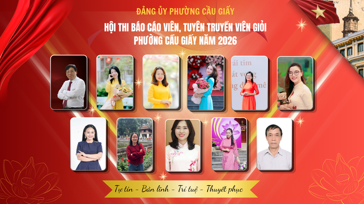PHƯỜNG CẦU GIẤY SÔI NỔI HỘI THI BÁO CÁO VIÊN, TUYÊN TRUYỀN VIÊN GIỎI- Ảnh 1.
