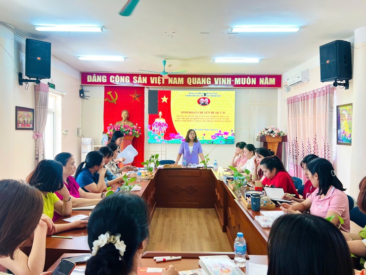 CHI BỘ TRƯỜNG MẦM NON THỊNH LIỆT TỔ CHỨC SINH HOẠT CHUYÊN ĐỀ QUÝ II NĂM 2026.- Ảnh 1.