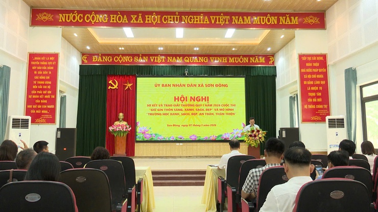 Sơn Đồng biểu dương các tập thể tiêu biểu trong phong trào xây dựng môi trường sáng, xanh, sạch, đẹp quý I năm 2026- Ảnh 1.
