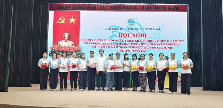HỘI LHPN XÃ THƯ LÂM TỔ CHỨC HỘI NGHỊ SƠ KẾT CÔNG TÁC HỘI QUÝ I, TRIỂN KHAI NHIỆM VỤ QUÝ II NĂM 2026 VÀ PHÁT ĐỘNG PHONG TRÀO “LỢN ĐẤT TIẾT KIỆM – TRAO GỬI YÊU THƯƠNG”- Ảnh 18.