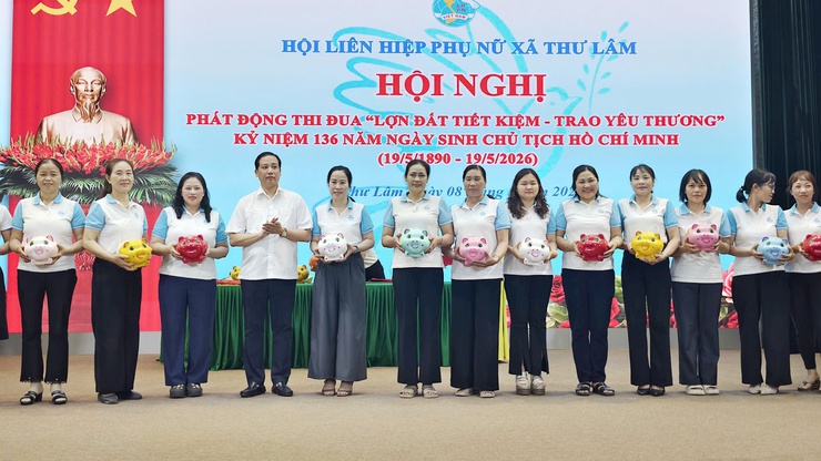 HỘI LHPN XÃ THƯ LÂM TỔ CHỨC HỘI NGHỊ SƠ KẾT CÔNG TÁC HỘI QUÝ I, TRIỂN KHAI NHIỆM VỤ QUÝ II NĂM 2026 VÀ PHÁT ĐỘNG PHONG TRÀO “LỢN ĐẤT TIẾT KIỆM – TRAO GỬI YÊU THƯƠNG”- Ảnh 19.