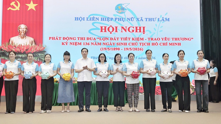 HỘI LHPN XÃ THƯ LÂM TỔ CHỨC HỘI NGHỊ SƠ KẾT CÔNG TÁC HỘI QUÝ I, TRIỂN KHAI NHIỆM VỤ QUÝ II NĂM 2026 VÀ PHÁT ĐỘNG PHONG TRÀO “LỢN ĐẤT TIẾT KIỆM – TRAO GỬI YÊU THƯƠNG”- Ảnh 20.