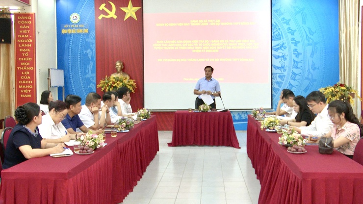 Đoàn kiểm tra số 01 Đảng ủy xã Thư Lâm kiểm tra việc triển khai thực hiện Nghị quyết Đại hội Đảng các cấp nhiệm kỳ 2025- 2030 tại Đảng bộ Bệnh viện Bắc Thăng Long và Chi bộ Trường THPT Đông Anh- Ảnh 13.