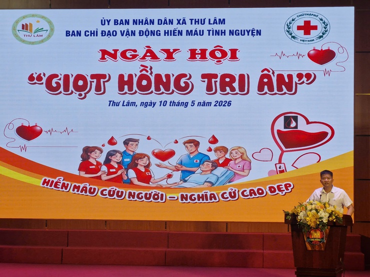 Xã Thư Lâm tổ chức Ngày hội hiến máu tình nguyện “Giọt hồng tri ân” năm 2026- Ảnh 4.