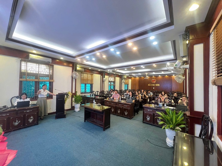 PHÒNG VĂN HÓA – XÃ HỘI XÃ SÓC SƠN TỔ CHỨC TẬP HUẤN TRIỂN KHAI PHẦN MỀM HANOIWORK PHỤC VỤ CHUYỂN ĐỔI SỐ TRONG HOẠT ĐỘNG ĐIỀU HÀNH- Ảnh 3.