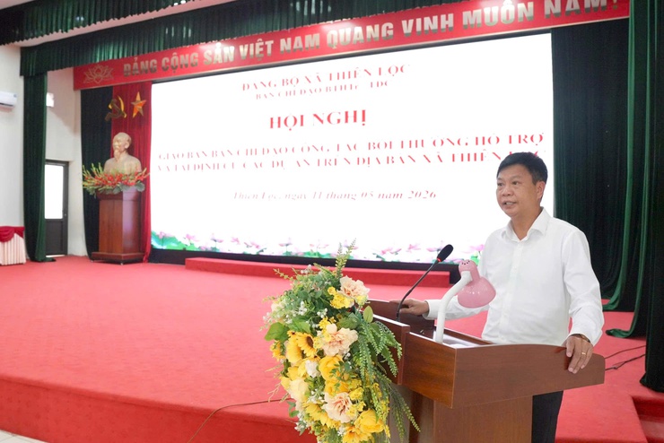 HỘI NGHỊ GIAO BAN BAN CHỈ ĐẠO CÔNG TÁC BỒI THƯỜNG HỖ TRỢ VÀ TÁI ĐỊNH CƯ CÁC DỰ ÁN TRÊN ĐỊA BÀN THIÊN LỘC- Ảnh 22.