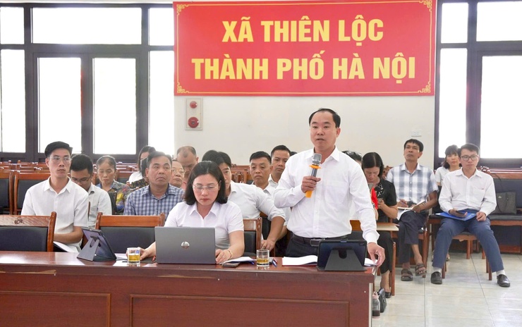 HỘI NGHỊ GIAO BAN BAN CHỈ ĐẠO CÔNG TÁC BỒI THƯỜNG HỖ TRỢ VÀ TÁI ĐỊNH CƯ CÁC DỰ ÁN TRÊN ĐỊA BÀN THIÊN LỘC- Ảnh 14.