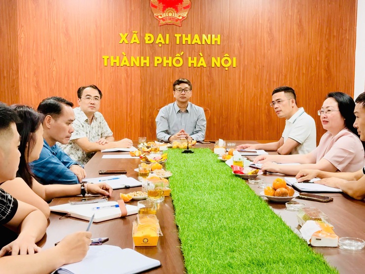 Xã Đại Thanh: Họp đánh giá tiến độ GPMB Khu đô thị thể thao Olympic theo tuần- Ảnh 1.