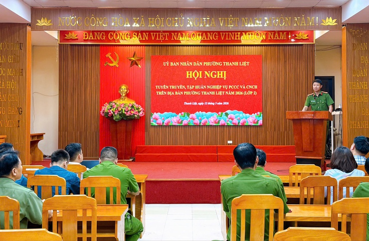 Thanh Liệt: Tập huấn nghiệp vụ PCCC và CNCH cho cán bộ, công chức, viên chức phường- Ảnh 4.