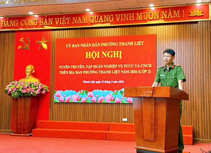 Thanh Liệt: Tập huấn nghiệp vụ PCCC và CNCH cho cán bộ, công chức, viên chức phường- Ảnh 3.