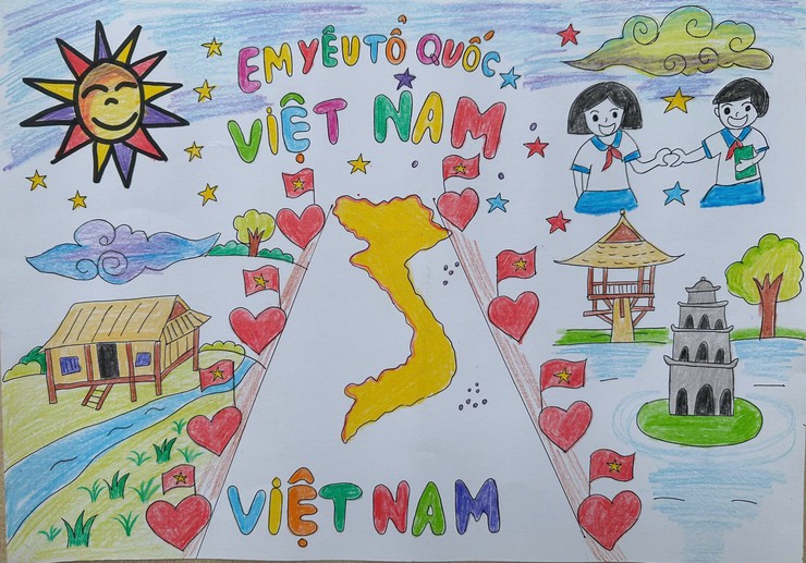  Hội thi vẽ tranh với chủ đề “Thiếu nhi Hòa Phú - Vững bước tiến vào kỷ nguyên mới”- Ảnh 3.