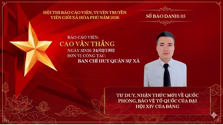 Xã Hòa Phú: Sẵn sàng cho vòng chung khảo Hội thi Báo cáo viên, tuyên truyền viên giỏi năm 2026- Ảnh 4.
