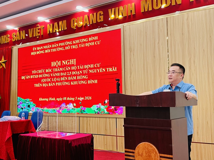 Phường Khương Đình tổ chức bốc thăm căn hộ tái định cư phục vụ Dự án đường Vành đai 2,5- Ảnh 2.