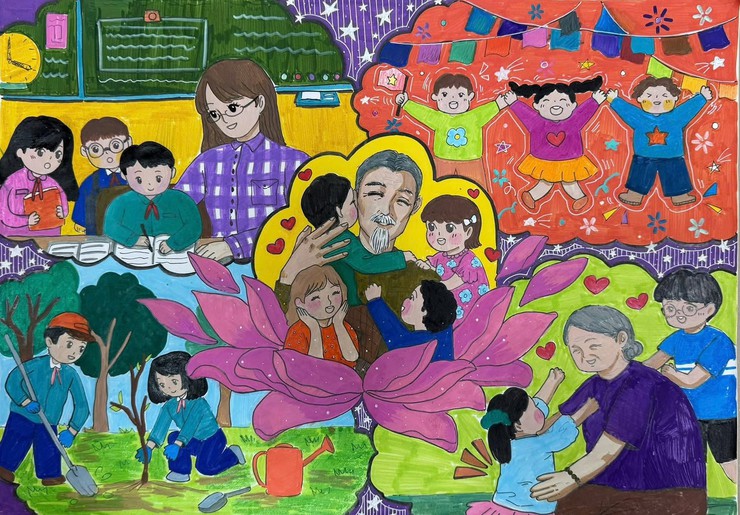 🌟 CUỘC THI VẼ TRANH "THIẾU NHI PHƯỜNG BẠCH MAI THI ĐUA LÀM THEO 5 ĐIỀU BÁC HỒ DẠY" NĂM 2026 🎨✨- Ảnh 5.