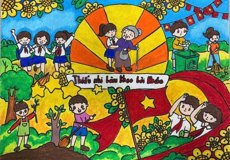🌟 CUỘC THI VẼ TRANH "THIẾU NHI PHƯỜNG BẠCH MAI THI ĐUA LÀM THEO 5 ĐIỀU BÁC HỒ DẠY" NĂM 2026 🎨✨- Ảnh 11.
