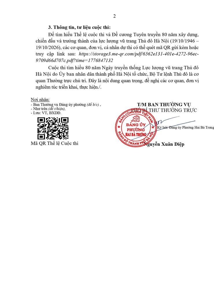 Tuyên truyền, hưởng ứng Cuộc thi tìm hiểu 80 năm Ngày truyền thống lực lượng vũ trang Thủ đô Hà Nội- Ảnh 2.