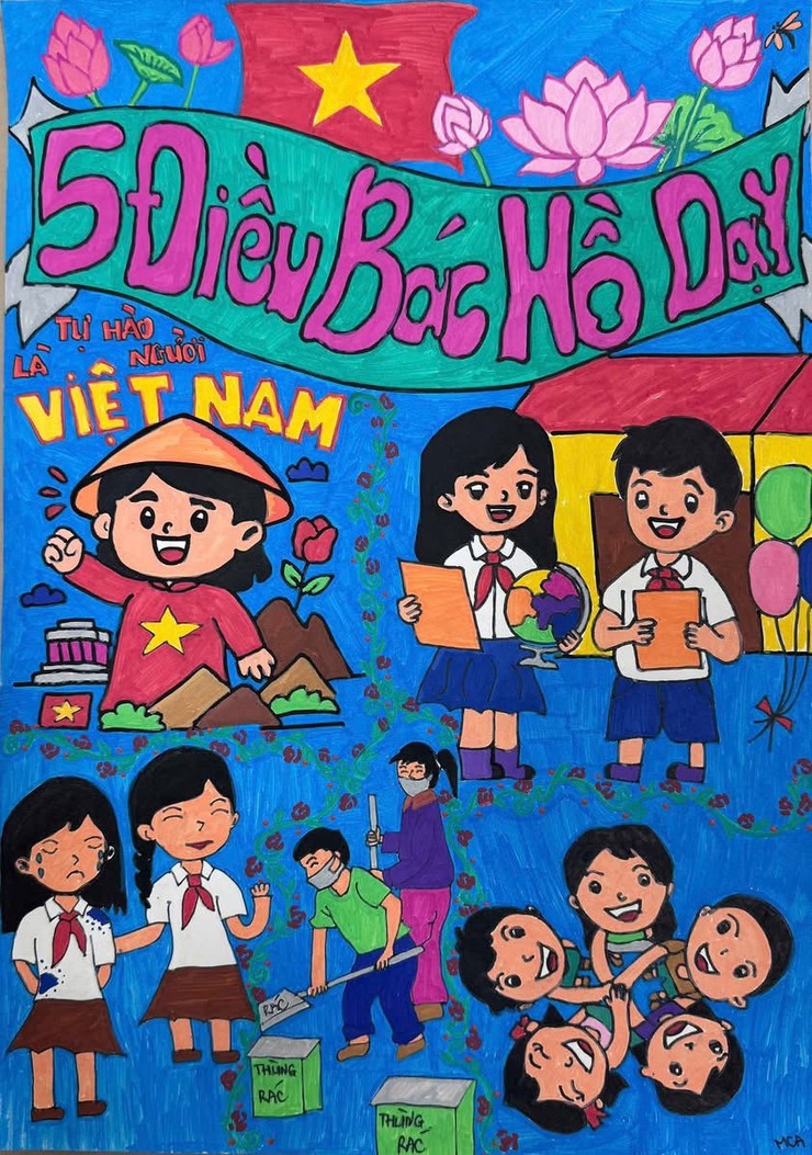 🌟 CUỘC THI VẼ TRANH "THIẾU NHI PHƯỜNG BẠCH MAI THI ĐUA LÀM THEO 5 ĐIỀU BÁC HỒ DẠY" NĂM 2026 🎨✨- Ảnh 12.