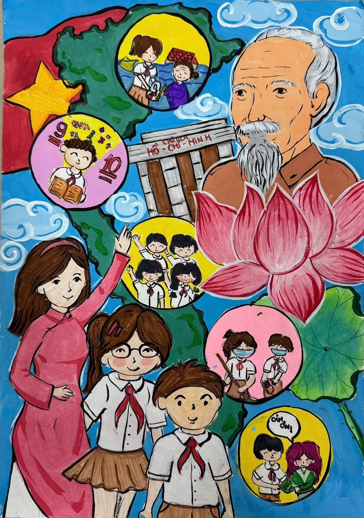 🌟 CUỘC THI VẼ TRANH "THIẾU NHI PHƯỜNG BẠCH MAI THI ĐUA LÀM THEO 5 ĐIỀU BÁC HỒ DẠY" NĂM 2026 🎨✨- Ảnh 6.