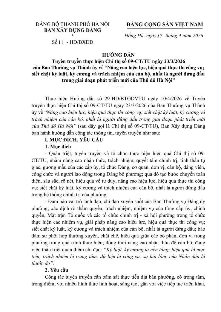 Phường Hồng Hà tăng cường tuyên truyền thực hiện Chỉ thị về siết chặt kỷ luật, kỷ cương và nâng cao hiệu quả thực thi công vụ- Ảnh 1.