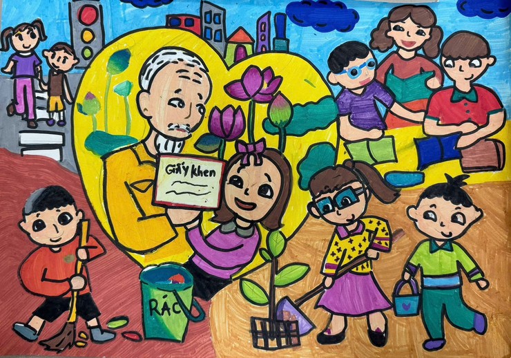 🌟 CUỘC THI VẼ TRANH "THIẾU NHI PHƯỜNG BẠCH MAI THI ĐUA LÀM THEO 5 ĐIỀU BÁC HỒ DẠY" NĂM 2026 🎨✨- Ảnh 2.