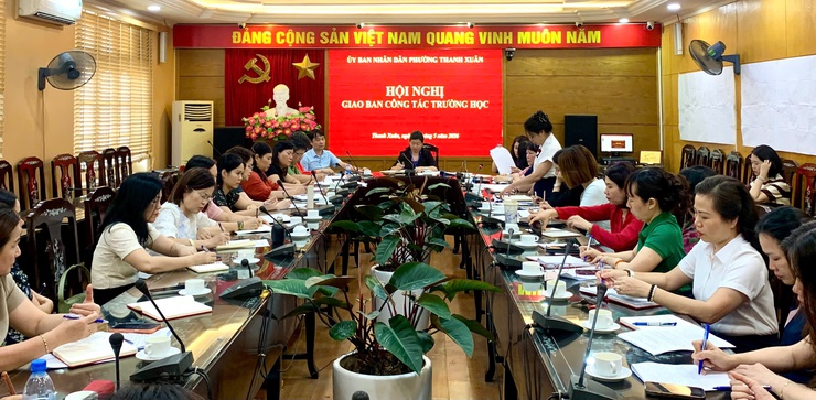 Phường Thanh Xuân tổ chức Hội nghị Giao ban công tác trường học tháng 5 năm 2026- Ảnh 1.