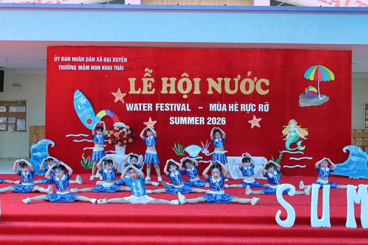 Rộn ràng Lễ hội nước – Chạm sắc màu mùa hè tuổi thơ tại Trường Mầm non Khai Thái- Ảnh 3.
