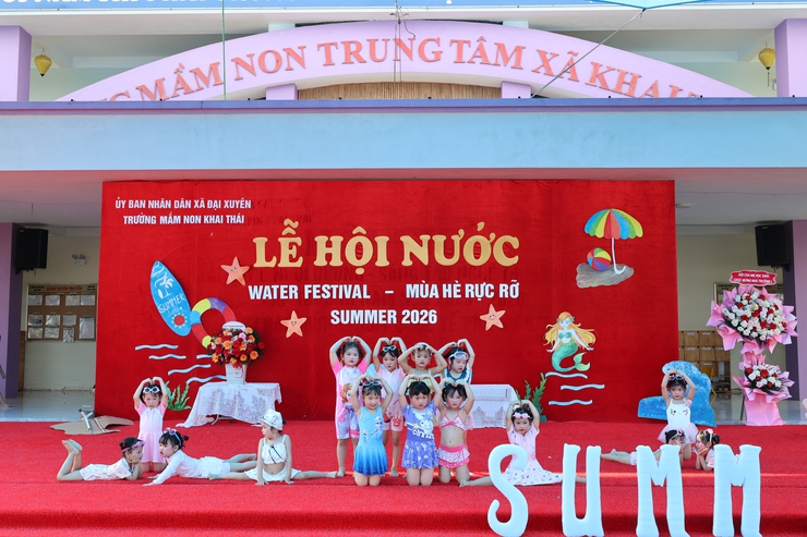 Rộn ràng Lễ hội nước – Chạm sắc màu mùa hè tuổi thơ tại Trường Mầm non Khai Thái- Ảnh 5.