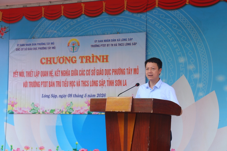 Hành trình "Gắn kết yêu thương" của Đoàn công tác Giáo dục và Đào tạo phường Tây Mỗ tại xã biên giới Lóng Sập, tỉnh Sơn La- Ảnh 5.