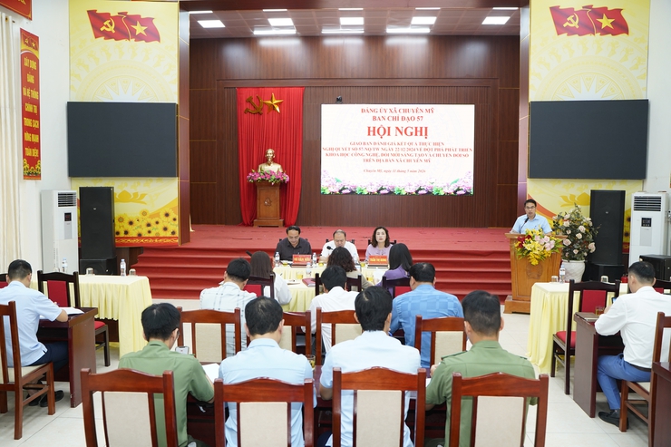 Chuyên Mỹ giao ban Ban chỉ đạo 57 về phát triển khoa học, công nghệ, đổi mới sáng tạo và chuyển đổi số- Ảnh 1.