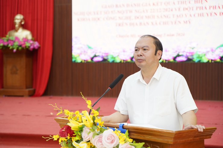 Chuyên Mỹ giao ban Ban chỉ đạo 57 về phát triển khoa học, công nghệ, đổi mới sáng tạo và chuyển đổi số- Ảnh 4.