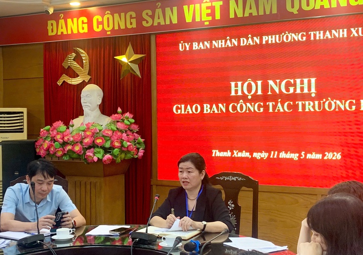 Phường Thanh Xuân tổ chức Hội nghị Giao ban công tác trường học tháng 5 năm 2026- Ảnh 3.