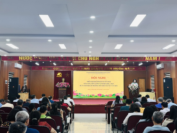 Tuyển sinh và thành lập trường mới tại phường Định Công- Ảnh 1.
