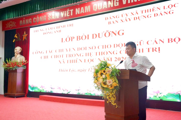 Lớp bồi dưỡng công tác chuyến đổi số cho đội ngũ cán bộ chủ chốt trong hệ thống chính trị xã Thiên Lộc năm 2026- Ảnh 4.