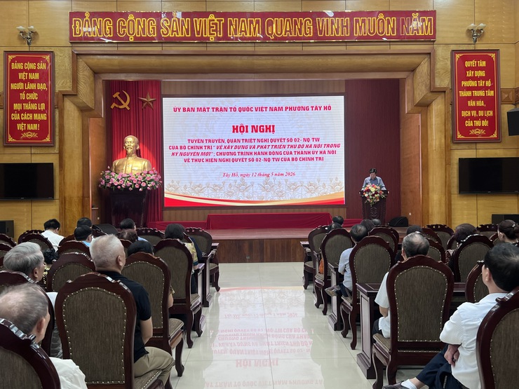 Ủy ban MTTQ Việt Nam phường Tây Hồ tổ chức Hội nghị tuyên truyền, quán triệt Nghị quyết số 02-NQ/TW của Bộ Chính trị về phát triển Thủ đô Hà Nội trong kỷ nguyên mới- Ảnh 4.