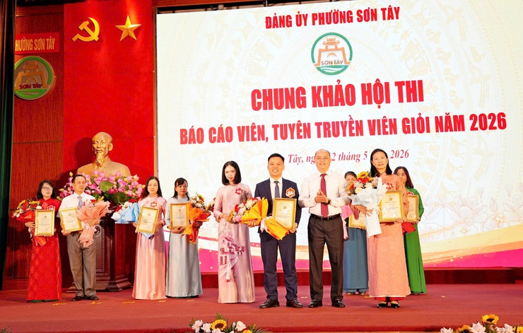  CHUNG KHẢO HỘI THI "BÁO CÁO VIÊN, TUYÊN TRUYỀN VIÊN GIỎI PHƯỜNG SƠN TÂY NĂM 2026"- Ảnh 9.