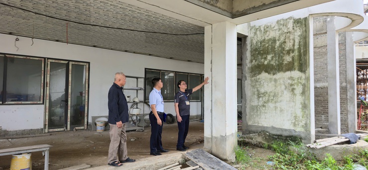 Uỷ ban MTTQ Việt Nam phường Long Biên, giám sát đầu tư xây dựng dự án trường học tại ô quy hoạch cụm G.2 phường Long Biên.- Ảnh 5.