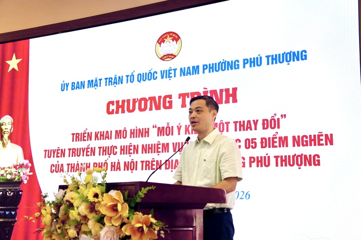 Phường Phú Thượng triển khai mô hình “Mỗi ý kiến, một thay đổi” và kế hoạch tuyên truyền khắc phục 5 điểm nghẽn trên địa bàn Thành phố- Ảnh 4.