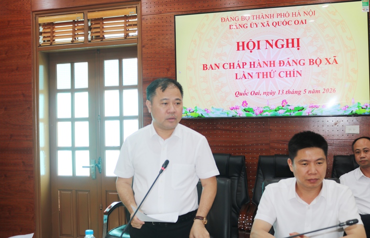 Quốc Oai tổ chức Hội nghị Ban Chấp hành Đảng bộ xã lần thứ Chín, định hướng nhiều nhiệm vụ chiến lược giai đoạn 2026-2030- Ảnh 3.