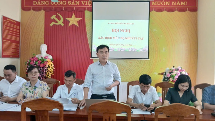 Xã Hòa Lạc tổ chức Hội nghị xác định mức độ khuyết tật cho công dân trên địa bàn- Ảnh 2.