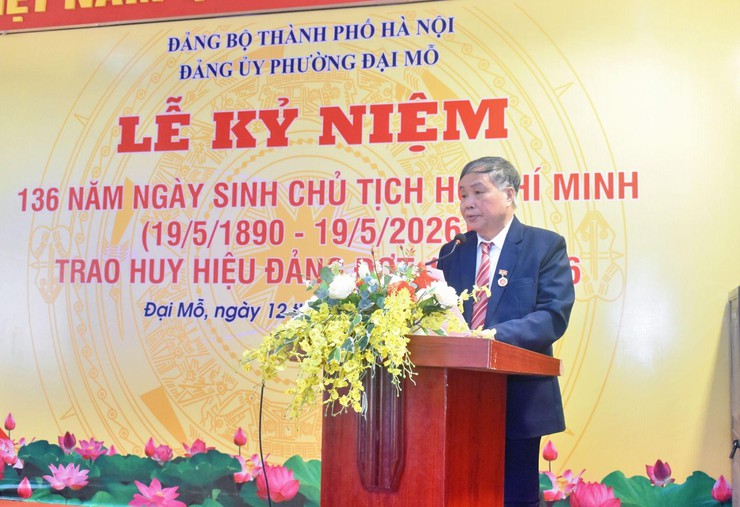 Phường Đại Mỗ tổ chức Lễ trao tặng Huy hiệu Đảng đợt 19/5/2026- Ảnh 12.
