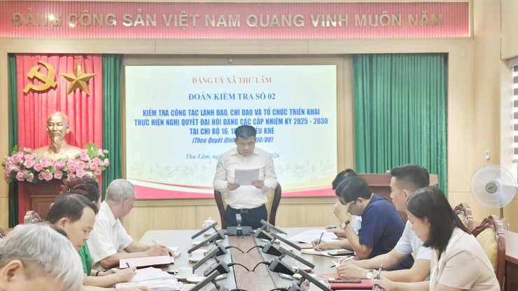 Đoàn kiểm tra số 02 của Đảng ủy xã Thư Lâm kiểm tra việc triển khai thực hiện Nghị quyết Đại hội Đảng các cấp tại các chi bộ trực thuộc- Ảnh 6.