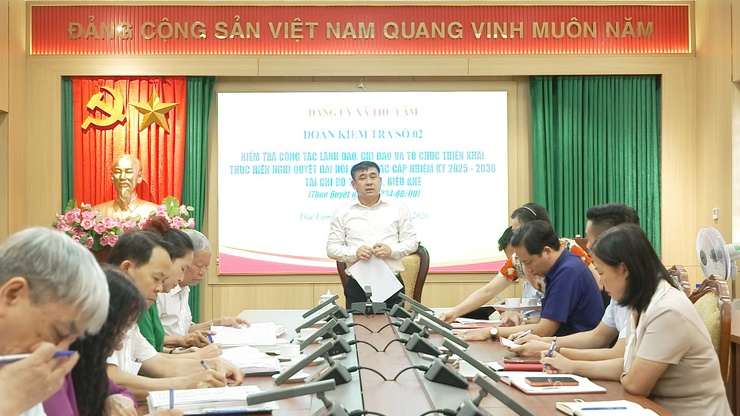 Đoàn kiểm tra số 02 của Đảng ủy xã Thư Lâm kiểm tra việc triển khai thực hiện Nghị quyết Đại hội Đảng các cấp tại các chi bộ trực thuộc- Ảnh 3.