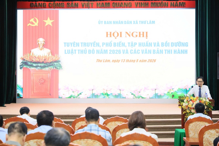 UBND xã Thư Lâm tổ chức hội nghị tuyên truyền, phổ biến, tập huấn Luật Thủ đô năm 2026 và các văn bản thi hành- Ảnh 6.