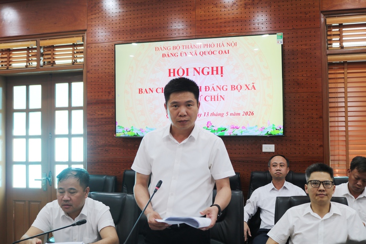 Quốc Oai tổ chức Hội nghị Ban Chấp hành Đảng bộ xã lần thứ Chín, định hướng nhiều nhiệm vụ chiến lược giai đoạn 2026-2030- Ảnh 4.