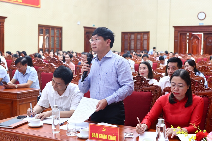 Xã Thạch Thất sôi nổi Chung khảo Hội thi Báo cáo viên, tuyên truyền viên giỏi năm 2026- Ảnh 3.