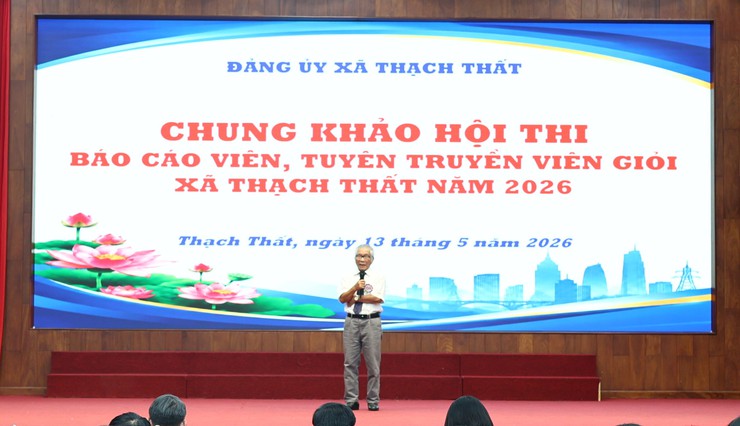 Xã Thạch Thất sôi nổi Chung khảo Hội thi Báo cáo viên, tuyên truyền viên giỏi năm 2026- Ảnh 9.