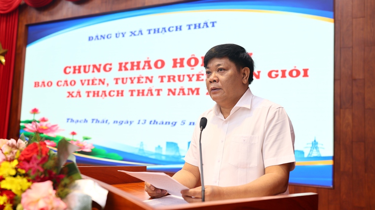 Xã Thạch Thất sôi nổi Chung khảo Hội thi Báo cáo viên, tuyên truyền viên giỏi năm 2026- Ảnh 1.