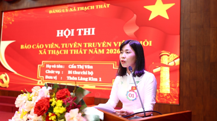 Xã Thạch Thất sôi nổi Chung khảo Hội thi Báo cáo viên, tuyên truyền viên giỏi năm 2026- Ảnh 4.