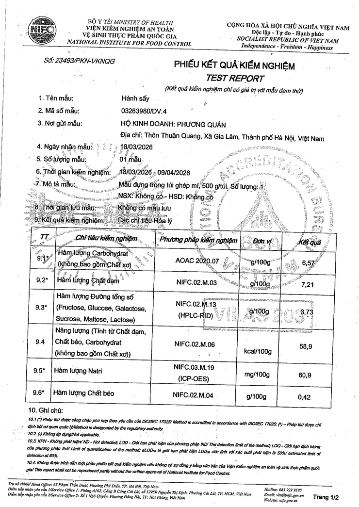 Bản tự công bố sản phẩm Hành sấy- Ảnh 4.
